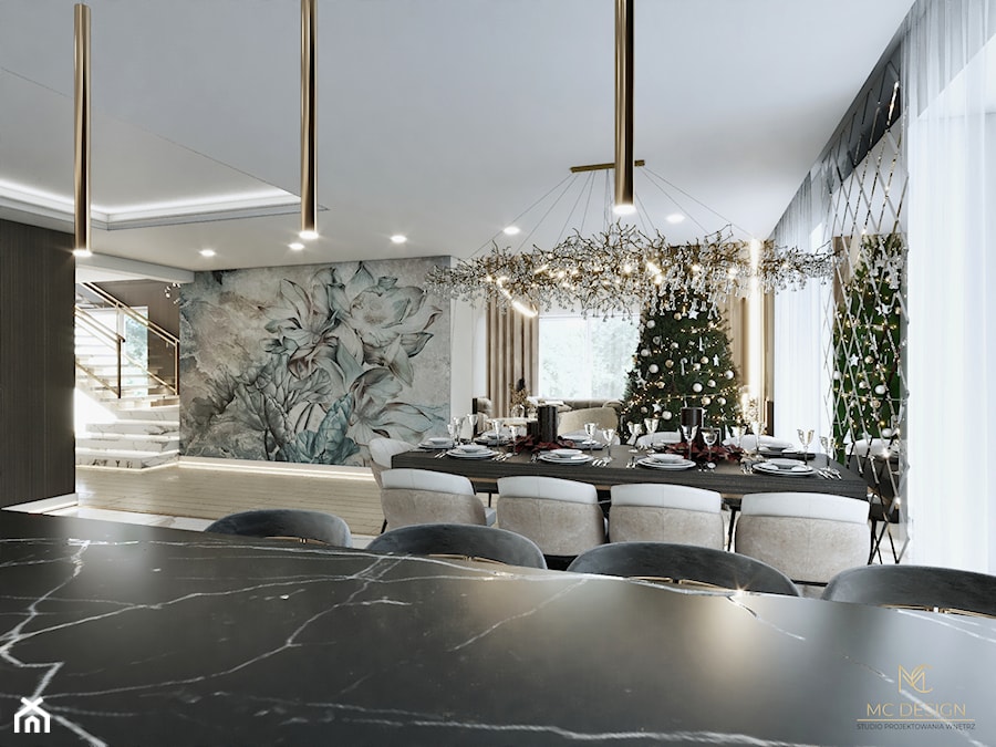 Dom 300 m2 - Jadalnia, styl nowoczesny - zdjęcie od MC DESIGN Studio Projektowania Wnętrz