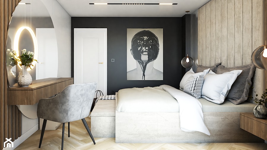 Nowoczesna sypialnia - Sypialnia, styl nowoczesny - zdjęcie od MC DESIGN Studio Projektowania Wnętrz
