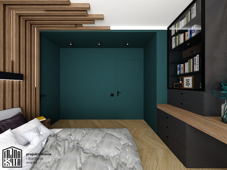 Sypialnia małżeńska - Sypialnia, styl minimalistyczny - zdjęcie od Fajna Chata - Projektowanie i aranżacja wnętrz