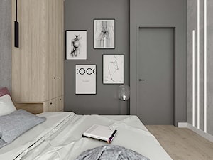 Minimalistycznie pod Warszawą - Sypialnia, styl nowoczesny - zdjęcie od Fajna Chata - Projektowanie i aranżacja wnętrz