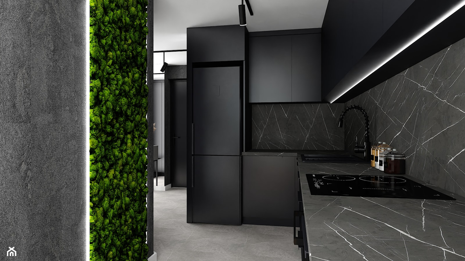All in Black. - Kuchnia, styl minimalistyczny - zdjęcie od Fajna Chata - Projektowanie i aranżacja wnętrz - Homebook