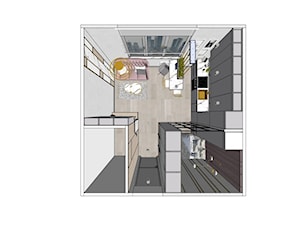 Rzut mieszkania po przebudowach - zdjęcie od Fajna Chata - Projektowanie i aranżacja wnętrz