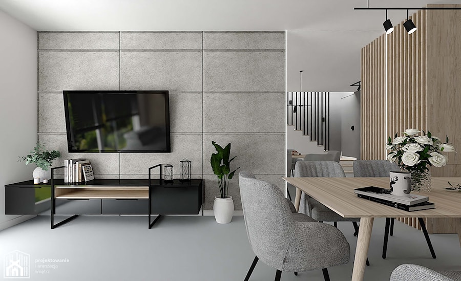 Minimalistycznie pod Warszawą - Salon, styl minimalistyczny - zdjęcie od Fajna Chata - Projektowanie i aranżacja wnętrz