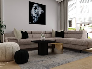 Przytulny dom z nutą elegancji - Salon, styl nowoczesny - zdjęcie od Fajna Chata - Projektowanie i aranżacja wnętrz