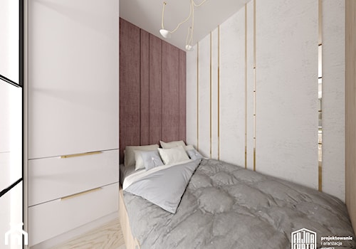 Sypialnia w odcieniach różu i złota - zdjęcie od Fajna Chata - Projektowanie i aranżacja wnętrz