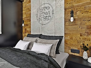 All in Black. - Sypialnia, styl minimalistyczny - zdjęcie od Fajna Chata - Projektowanie i aranżacja wnętrz