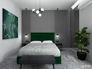 Sypialnia z zielonymi dodatkami - zdjęcie od Kate Design