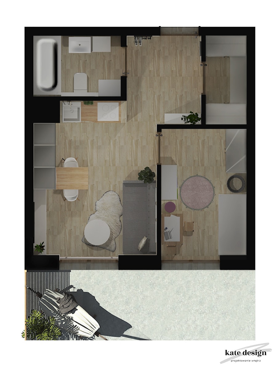 Rzut mieszkania - zdjęcie od Kate Design