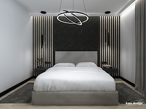 Sypialnia z lamelami - zdjęcie od Kate Design