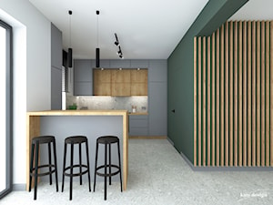 Kuchnia z zielonym akcentem - zdjęcie od Kate Design