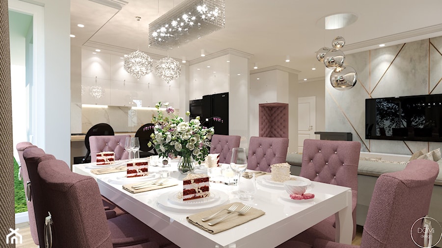 LILAC - Salon, styl glamour - zdjęcie od DomiDesign Studio