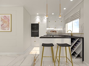 BLACK&WHITE - Kuchnia, styl glamour - zdjęcie od DomiDesign Studio