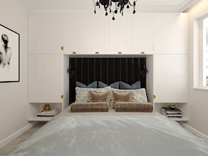 BLACK&WHITE - Sypialnia, styl glamour - zdjęcie od DomiDesign Studio