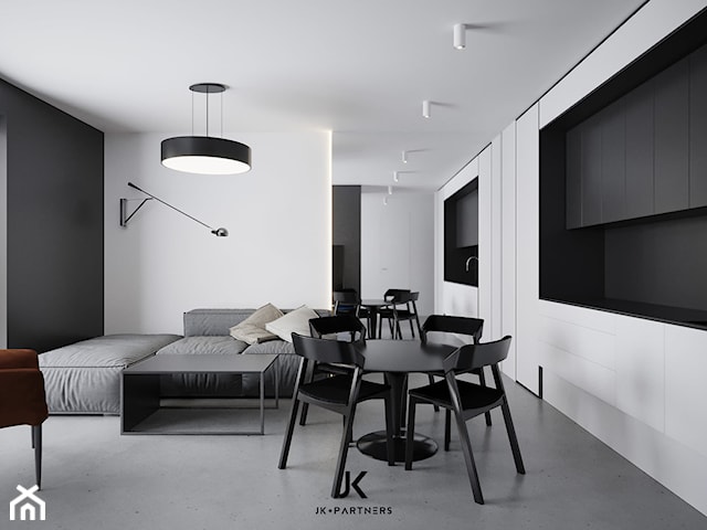 Minimalistyczne wnętrze | 60 m2 | Club House, Szczecin Dąbie 