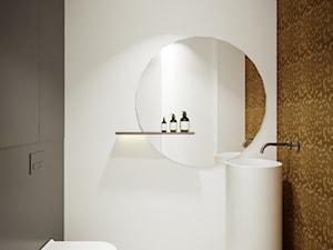 Minimalistyczne wnętrze | WC | 60 m2 | Club House, Szczecin Dąbie - zdjęcie od JK+PARTNERS