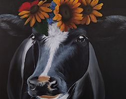 "Krowa w wianku" - zdjęcie od Lustkunst Aleksandra Kwapiszewska - Homebook