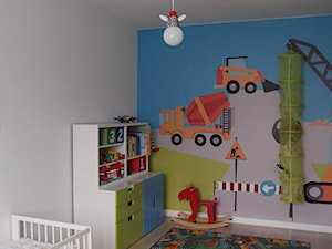 Pokój trzylatka - Mały szary pokój dziecka dla niemowlaka dla chłopca dla dziewczynki - zdjęcie od JC ARCHITEKCI