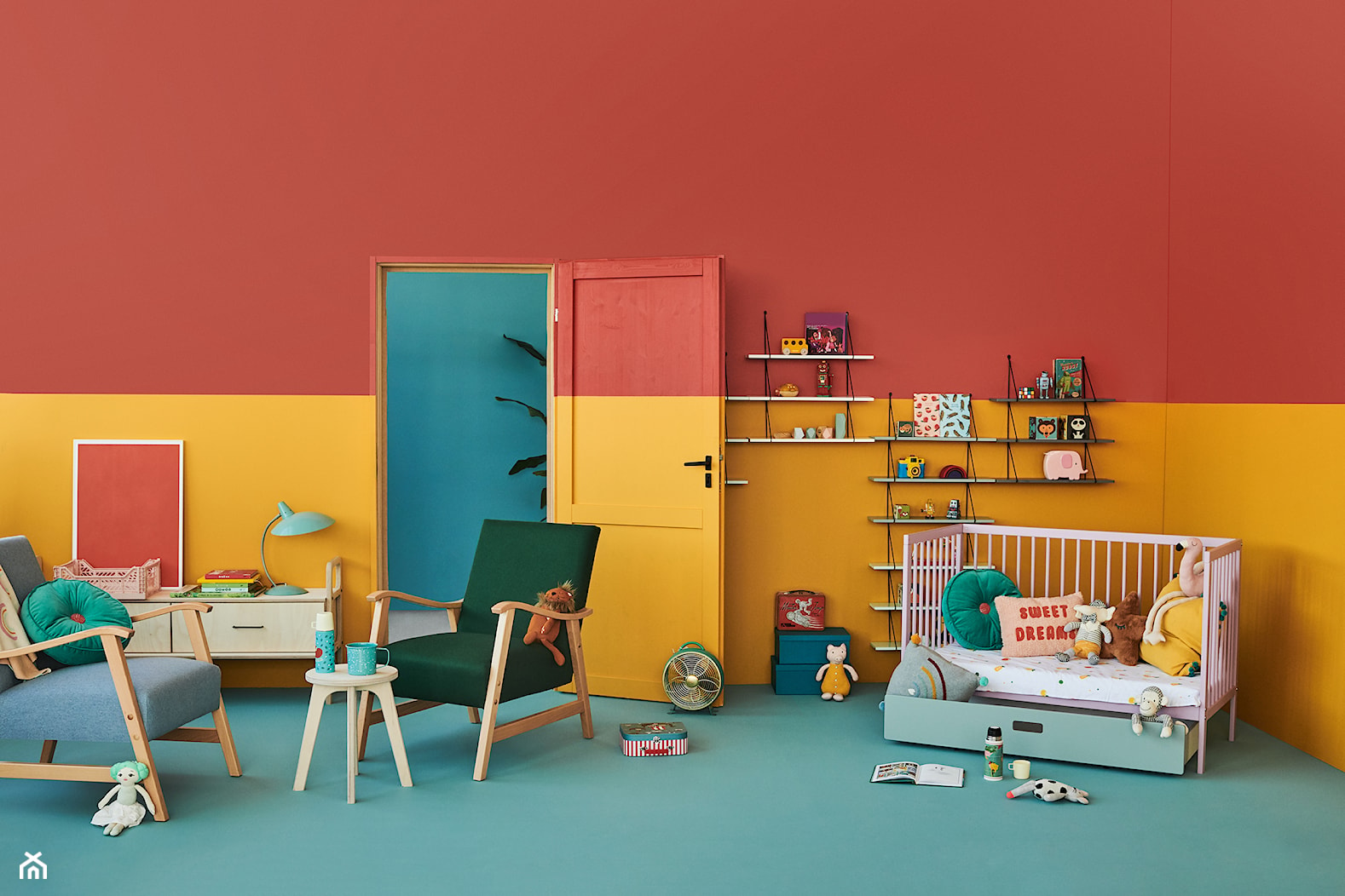 Szaleństwo barw w dziecięcym pokoju - zdjęcie od moKee Polska - Homebook