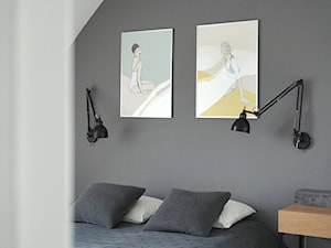 DOM P - projekt wnętrz - Sypialnia, styl minimalistyczny - zdjęcie od krea.tina
