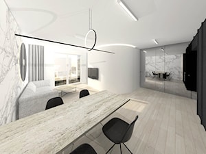 Projekt apartamentu 55 m2 - Salon, styl minimalistyczny - zdjęcie od REA Sabina Rehlich Architektura Wnętrz