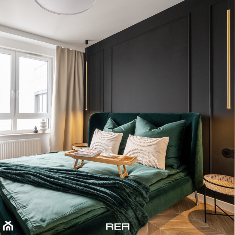 Projekt mieszkania 53 m2 - Sypialnia, styl tradycyjny - zdjęcie od REA Sabina Rehlich Architektura Wnętrz