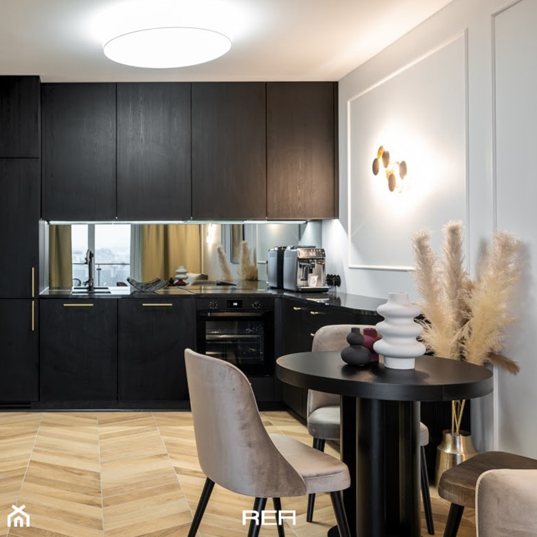 Projekt mieszkania 53 m2 - Salon, styl nowoczesny - zdjęcie od REA Sabina Rehlich Architektura Wnętrz