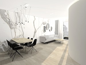 Projekt apartamentu 55 m2 - Salon, styl minimalistyczny - zdjęcie od REA Sabina Rehlich Architektura Wnętrz