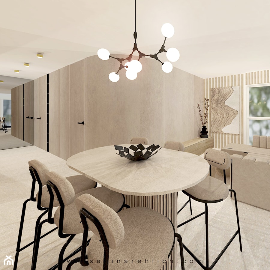 Projekt apartamentu - Salon, styl nowoczesny - zdjęcie od REA Sabina Rehlich Architektura Wnętrz