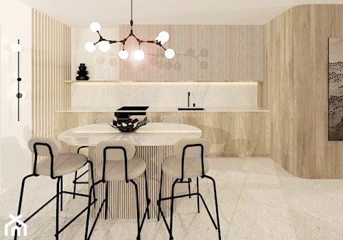 Projekt apartamentu - Kuchnia, styl nowoczesny - zdjęcie od REA Sabina Rehlich Architektura Wnętrz