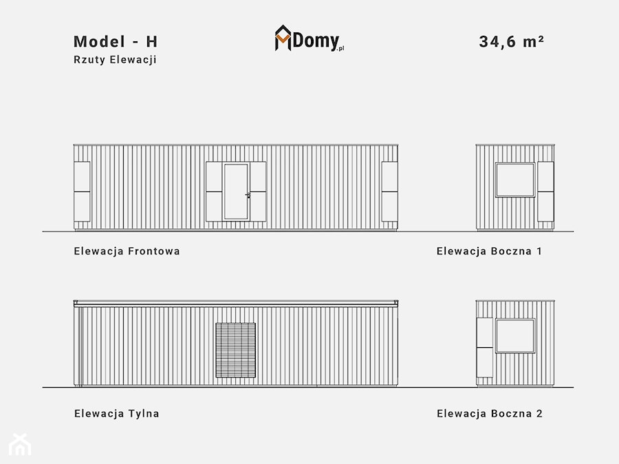 Całoroczny, mobilny Domek letniskowy – 34,6 m² "pod klucz" - zdjęcie od MDomy.pl - Polski Producent Prefabrykowanych Domów Modułowych