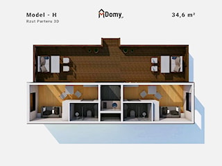 Całoroczny, mobilny Domek letniskowy – 34,6 m² "pod  klucz" 