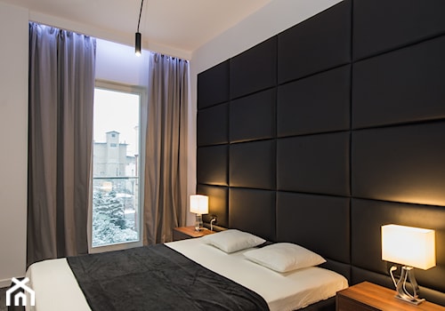 Eleganski Minimalizm - Realizacja - Średnia biała sypialnia - zdjęcie od DISENO INTERIORS - Apartamenty PREMIUM