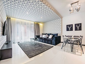 Projekt Apartamentu pod wynajem krótkoterminowy - konkurs - Salon - zdjęcie od DISENO INTERIORS - Apartamenty PREMIUM