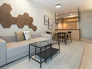 Realizacja - Apartament w stylu industrialnym - Salon - zdjęcie od DISENO INTERIORS - Apartamenty PREMIUM
