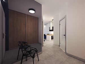 Nowoczesny Apartament W Centrum Poznania - Średni beżowy czarny hol / przedpokój - zdjęcie od DISENO INTERIORS - Apartamenty PREMIUM