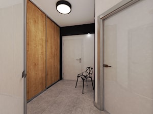 Nowoczesny Apartament W Centrum Poznania - Średni biały czarny hol / przedpokój - zdjęcie od DISENO INTERIORS - Apartamenty PREMIUM
