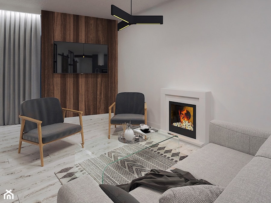 Cozy Loft Industrial - Mały szary salon - zdjęcie od DISENO INTERIORS - Apartamenty PREMIUM
