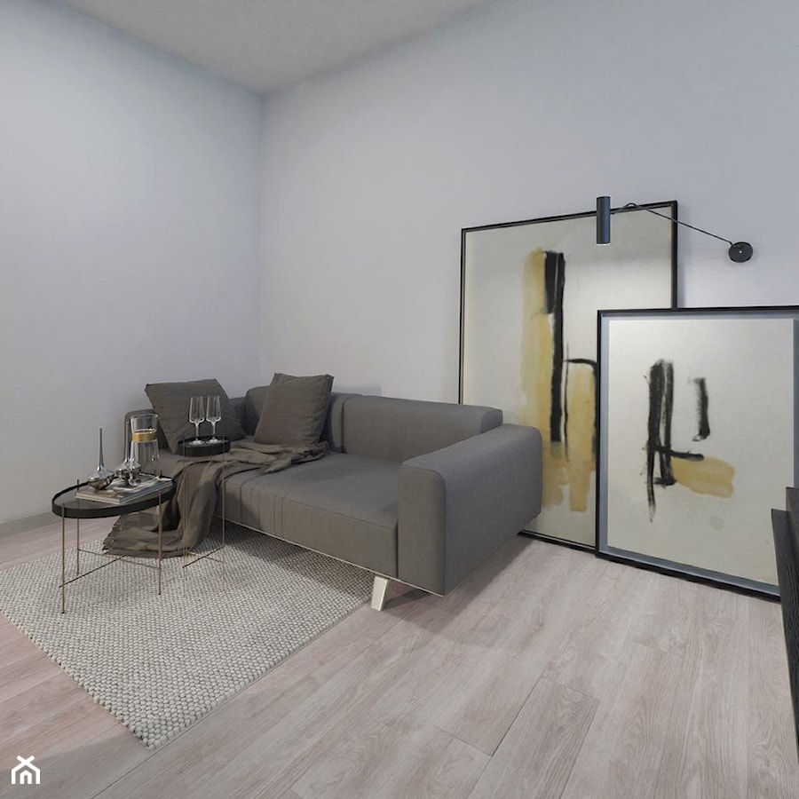 Loft 33 - Biały salon - zdjęcie od DISENO INTERIORS - Apartamenty PREMIUM