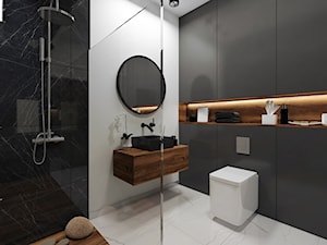 Apartament przy parku- Minimalism Modern - Średnia łazienka - zdjęcie od DISENO INTERIORS - Apartamenty PREMIUM