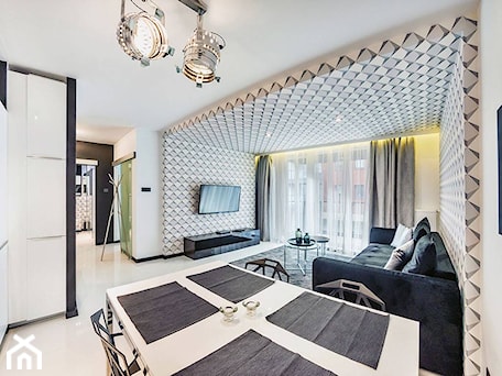 Aranżacje wnętrz - Salon: Projekt Apartamentu pod wynajem krótkoterminowy - konkurs - Salon - DISENO INTERIORS - Apartamenty PREMIUM. Przeglądaj, dodawaj i zapisuj najlepsze zdjęcia, pomysły i inspiracje designerskie. W bazie mamy już prawie milion fotografii!