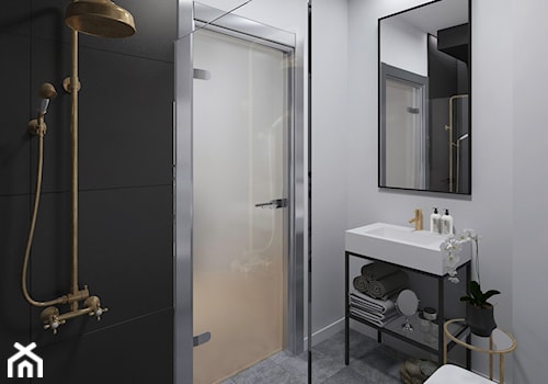 Moderno Art Deco - Mała łazienka - zdjęcie od DISENO INTERIORS - Apartamenty PREMIUM