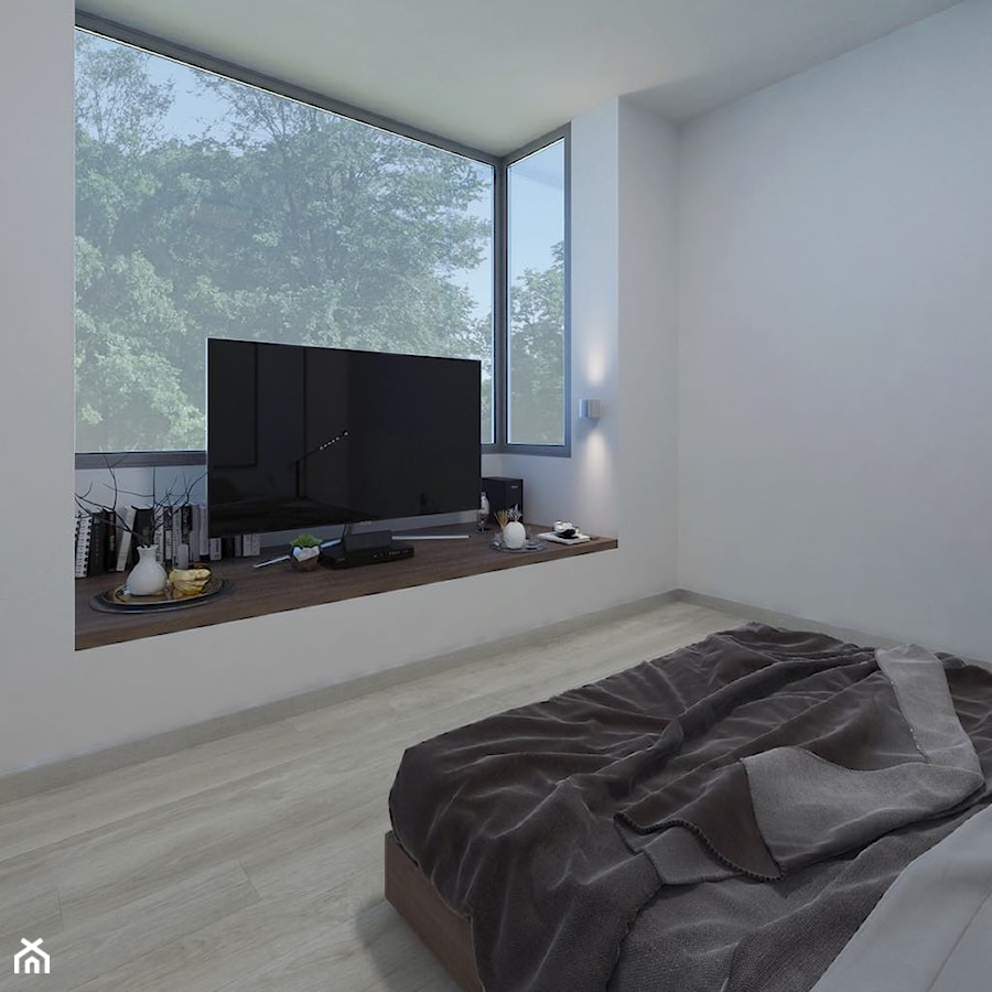 Loft 33 - Średnia biała sypialnia - zdjęcie od DISENO INTERIORS - Apartamenty PREMIUM