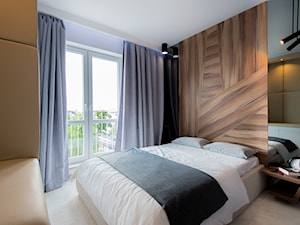 Realizacja Modern Small Apartment - Średnia biała sypialnia - zdjęcie od DISENO INTERIORS - Apartamenty PREMIUM