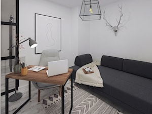 Cozy Loft Industrial - Mały biały salon - zdjęcie od DISENO INTERIORS - Apartamenty PREMIUM