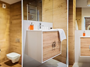 Apartament Wood & White - Mała łazienka - zdjęcie od DISENO INTERIORS - Apartamenty PREMIUM