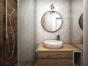 Projekt łazienki w mieszkaniu prywatnym w Krakowie - zdjęcie od BLOB architekci