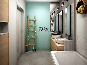 Aranżacja łazienki dla dzieci - zdjęcie od BLOB architekci