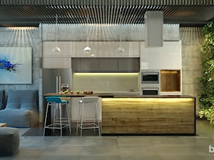 Aranżacja  kuchni w stylu loftowym - II MIEJSCE w konkursie Siemens