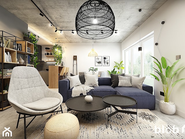 Wnętrze domu - styl loftowy i nowoczesny