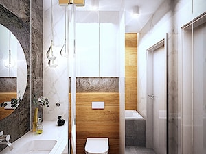 Wnętrze łazienki mieszkanie w Warszawie - zdjęcie od BLOB architekci